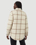Tentree Women's Kapok Flannel Insulated Jacket - Vintage White Dark Taupe