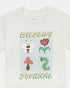 Tentree Kids Wildlife Journal T-Shirt - Cloud White Heather Fairway