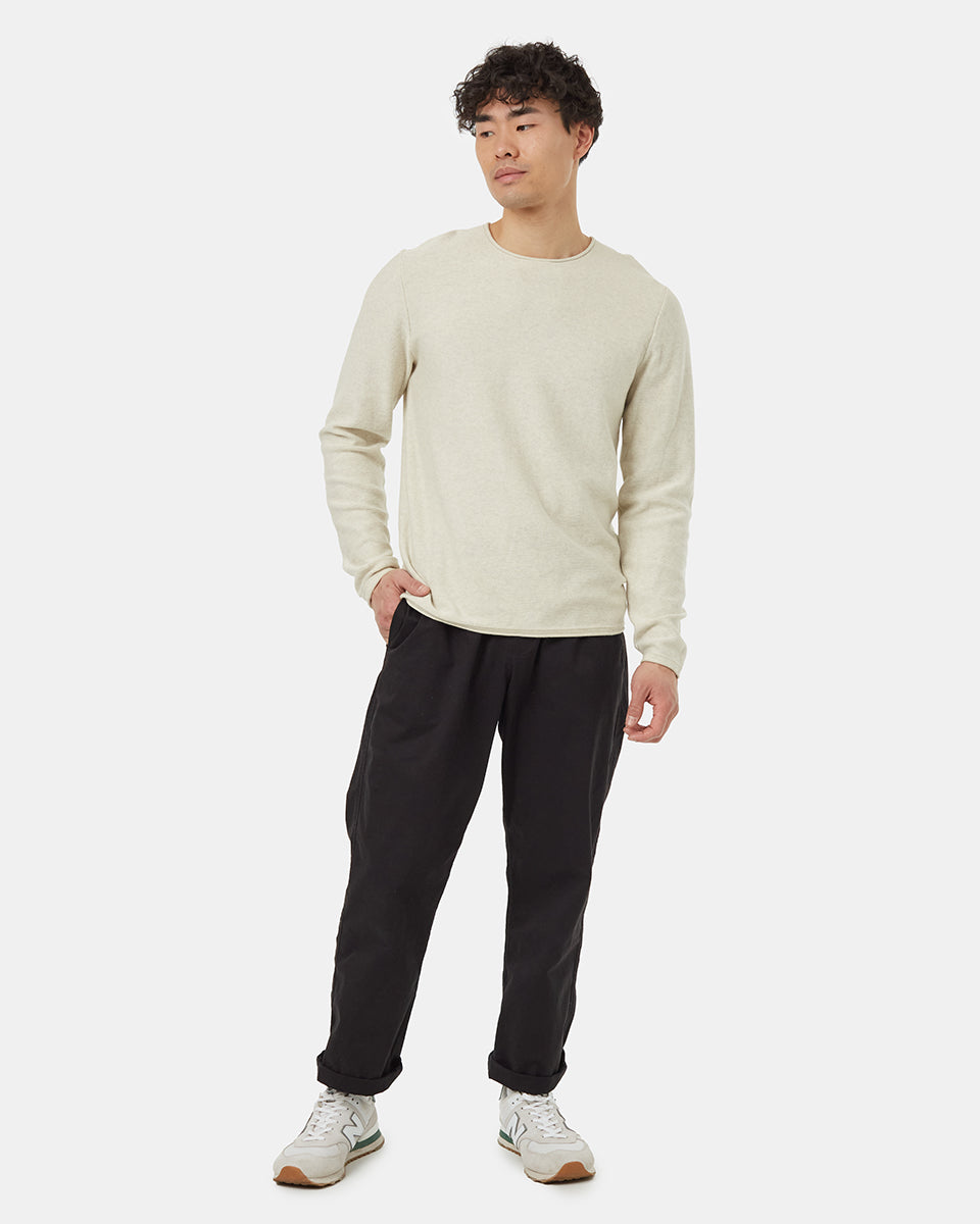 Tentree Men's Highline Light Crew Sweater - Elm White Heather