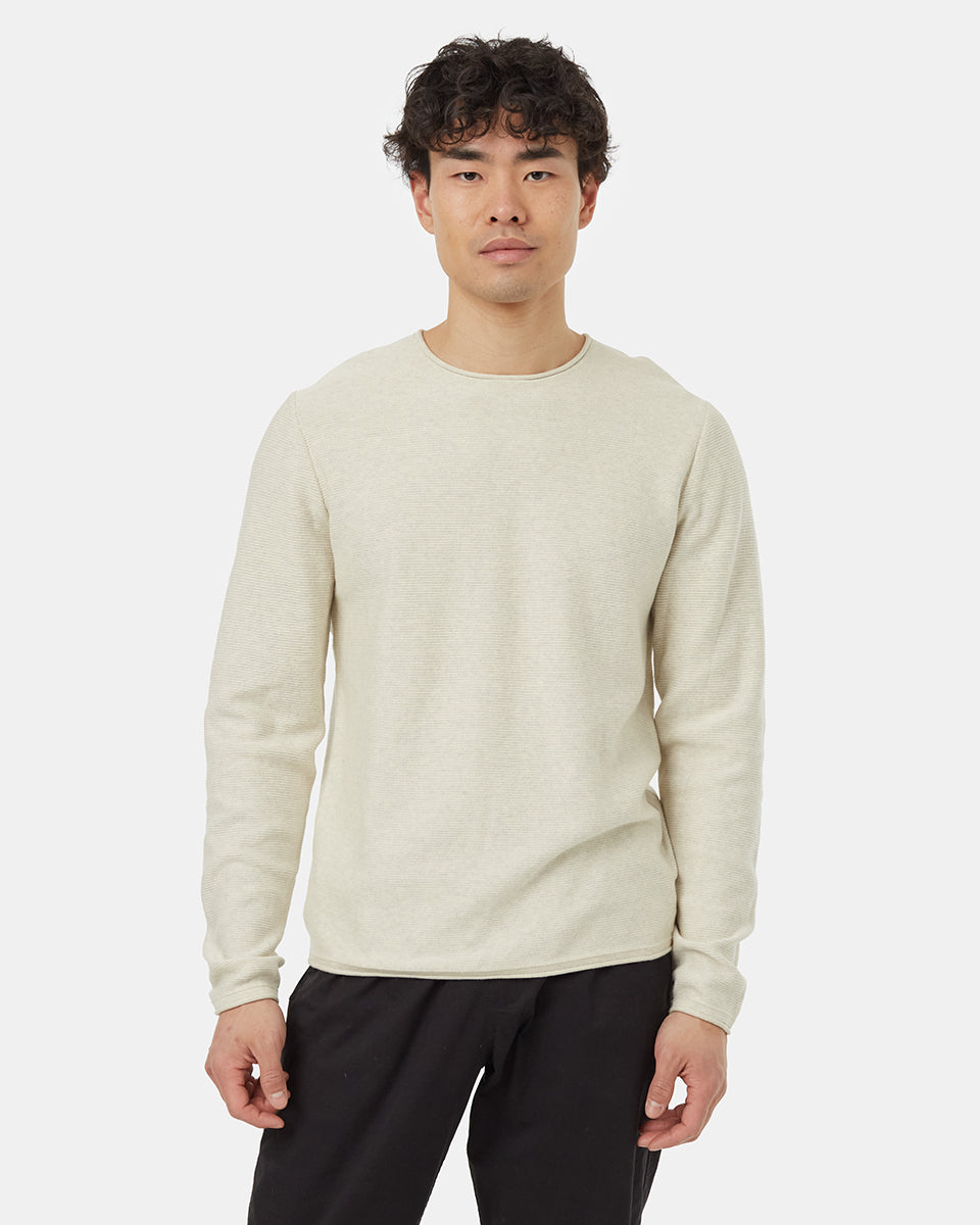 Tentree Men's Highline Light Crew Sweater - Elm White Heather