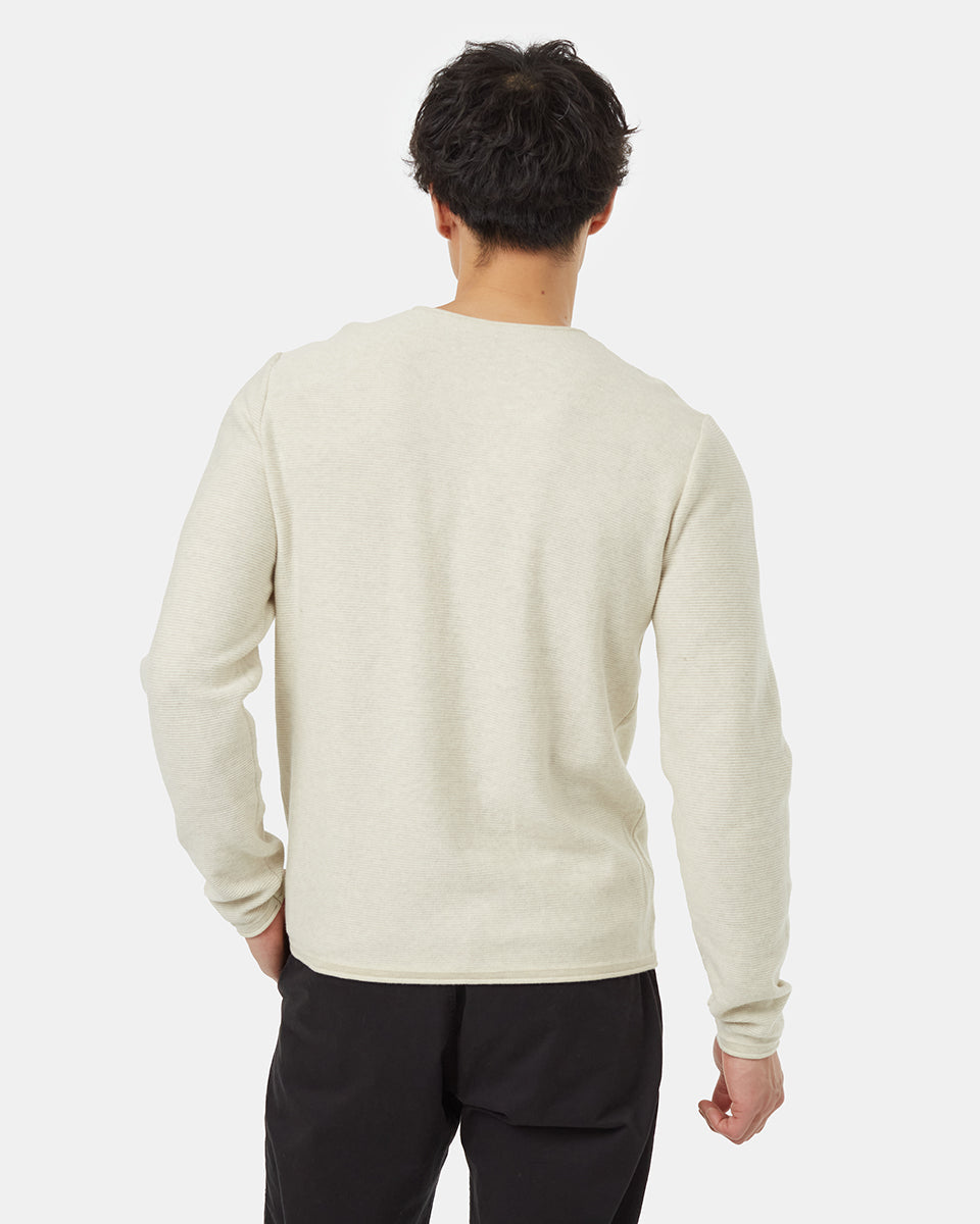 Tentree Men's Highline Light Crew Sweater - Elm White Heather