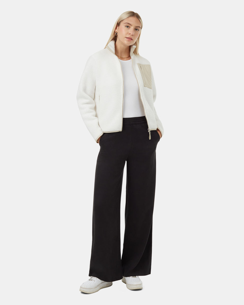 Tentree Women's Ecoloft Zip Jacket - Vintage White Pale Oak