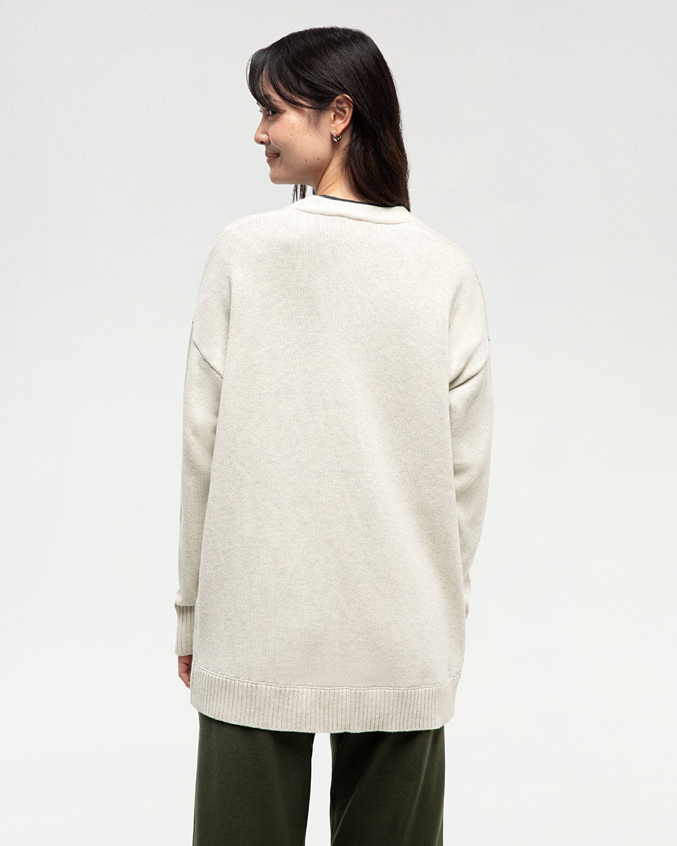 Tentree Women's Prairies Cardigan - Vintage White Heather