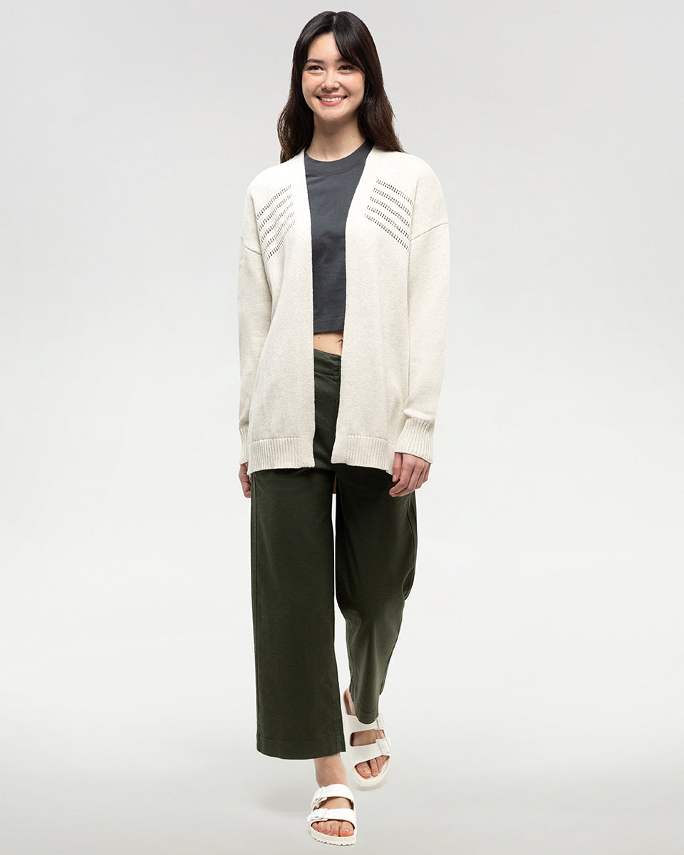 Tentree Women's Prairies Cardigan - Vintage White Heather