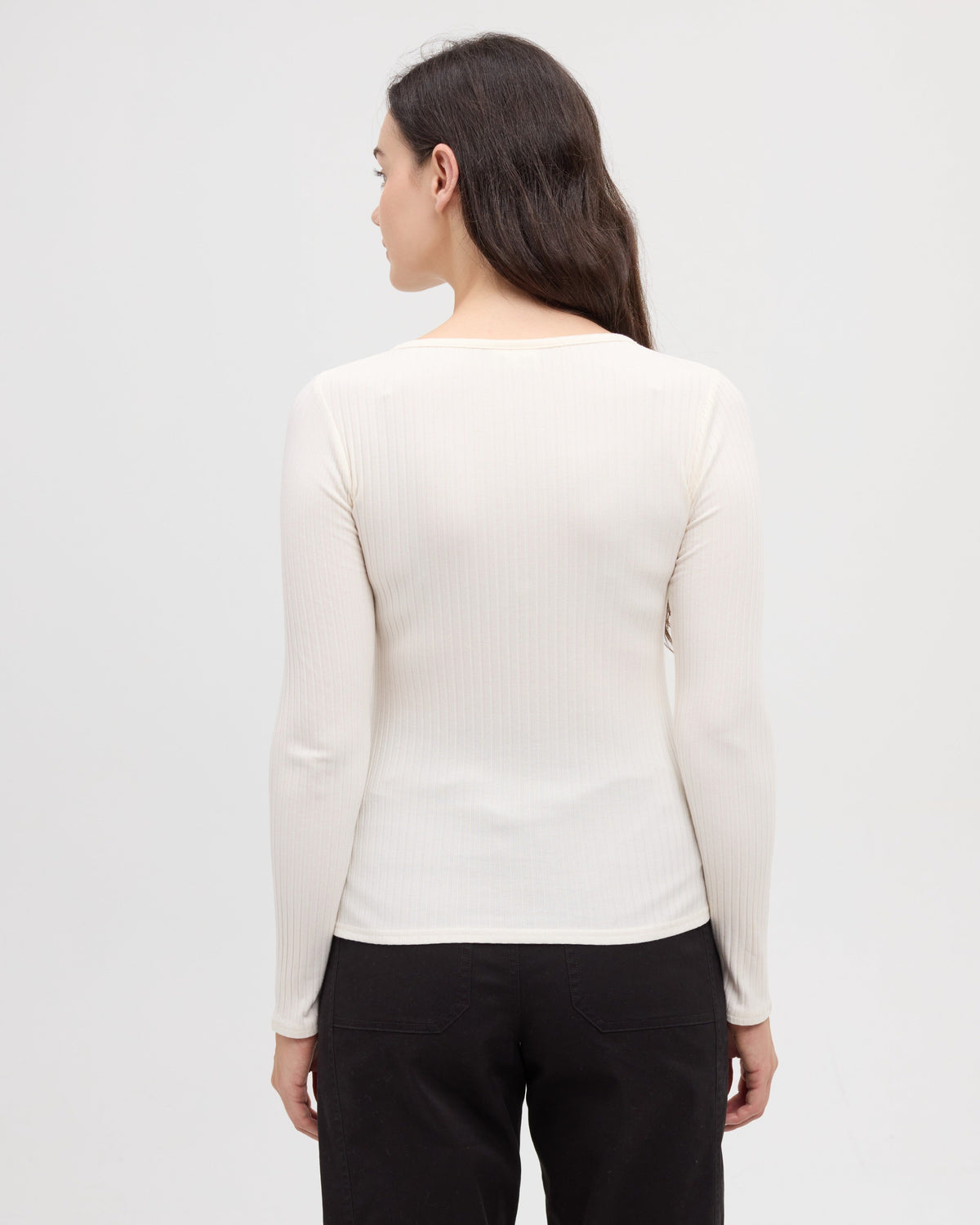 Tentree Women's Knowles Henley - Cotton White
