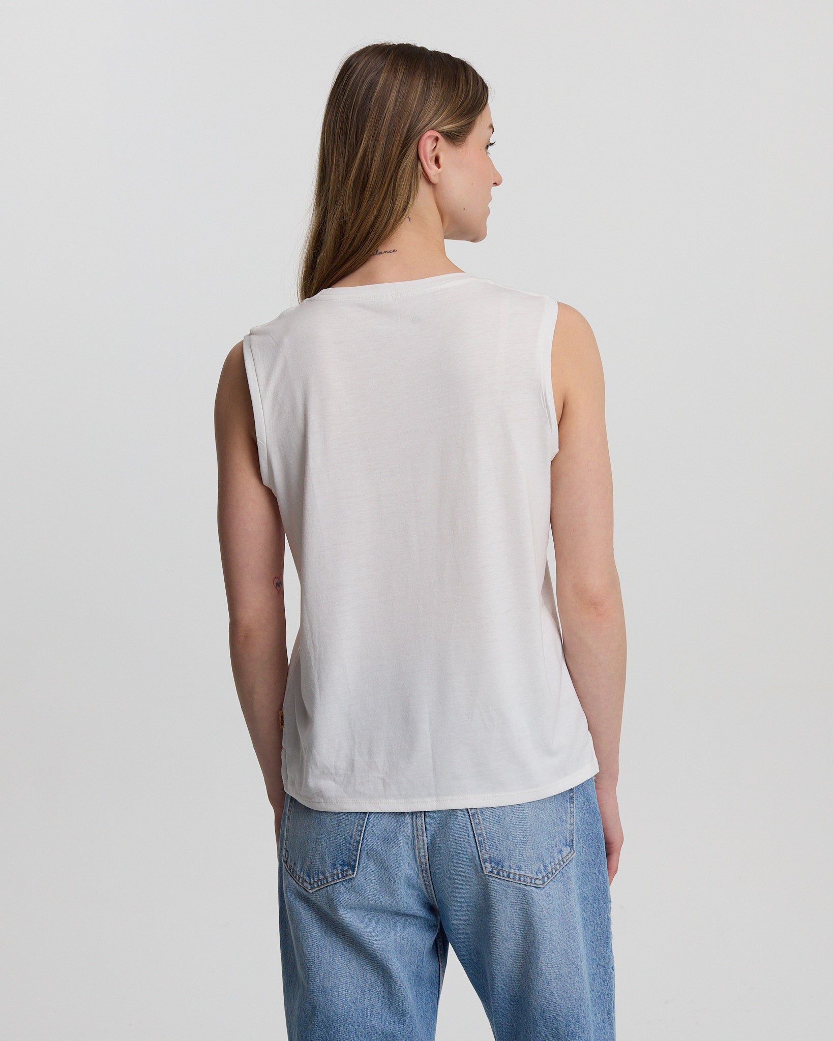 Tentree Women's Four Square Tank - Undyed Green