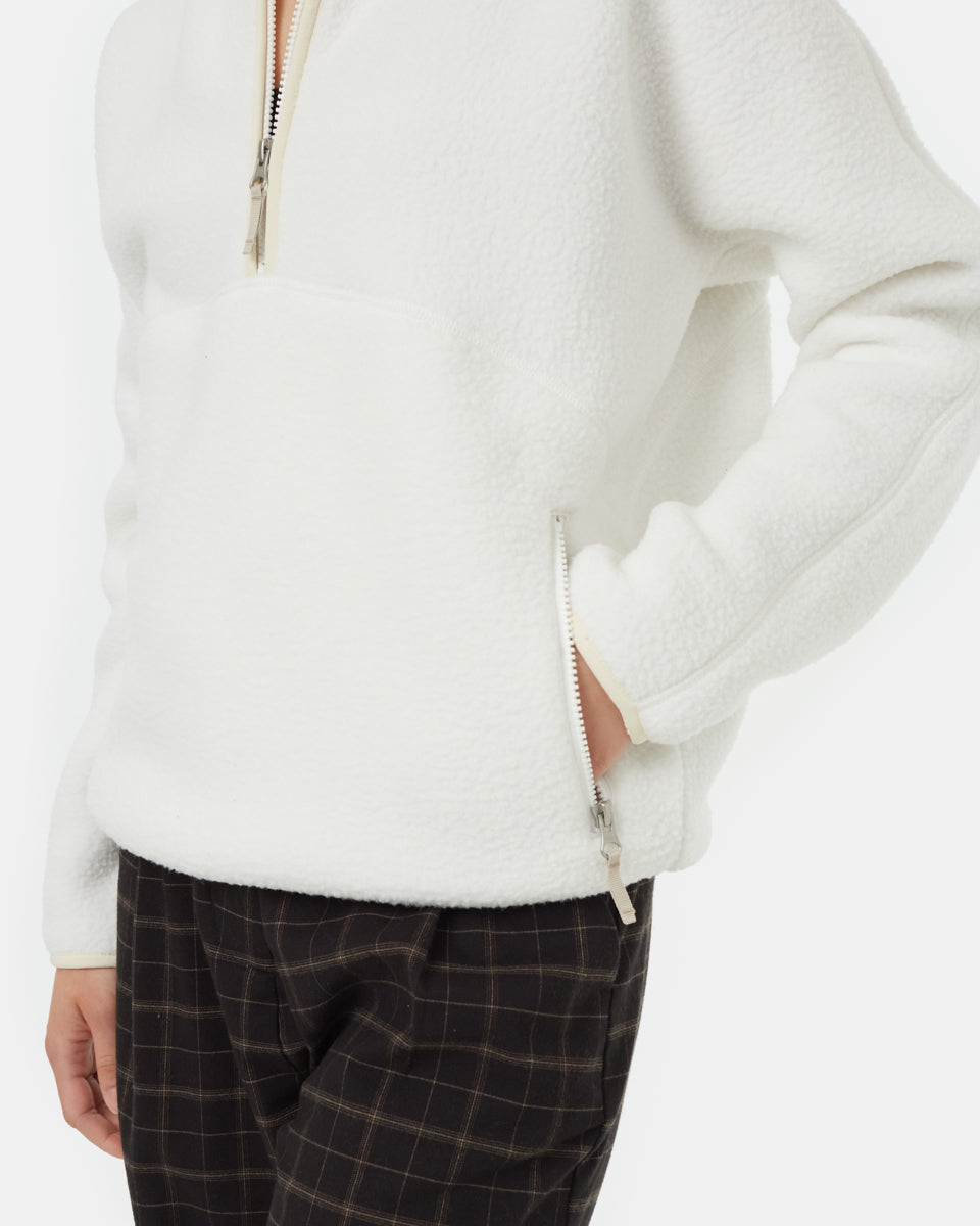 Tentree Women's Ecoloft Half Zip - Vintage White