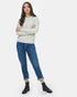 Tentree Highline TreeStitch Crew Sweater - Elm White Heather