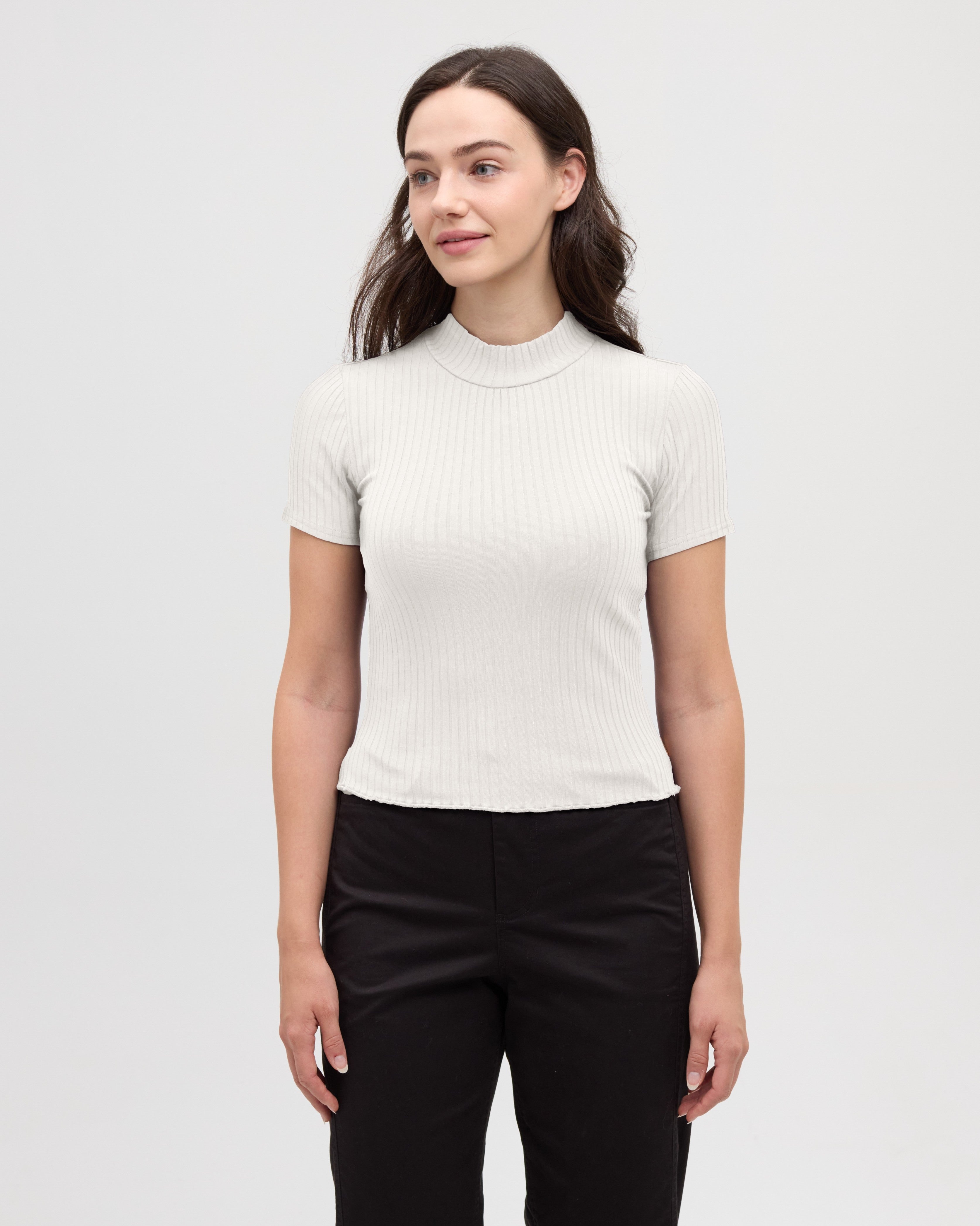 Tentree Women's Whitney Mockneck - Cotton White