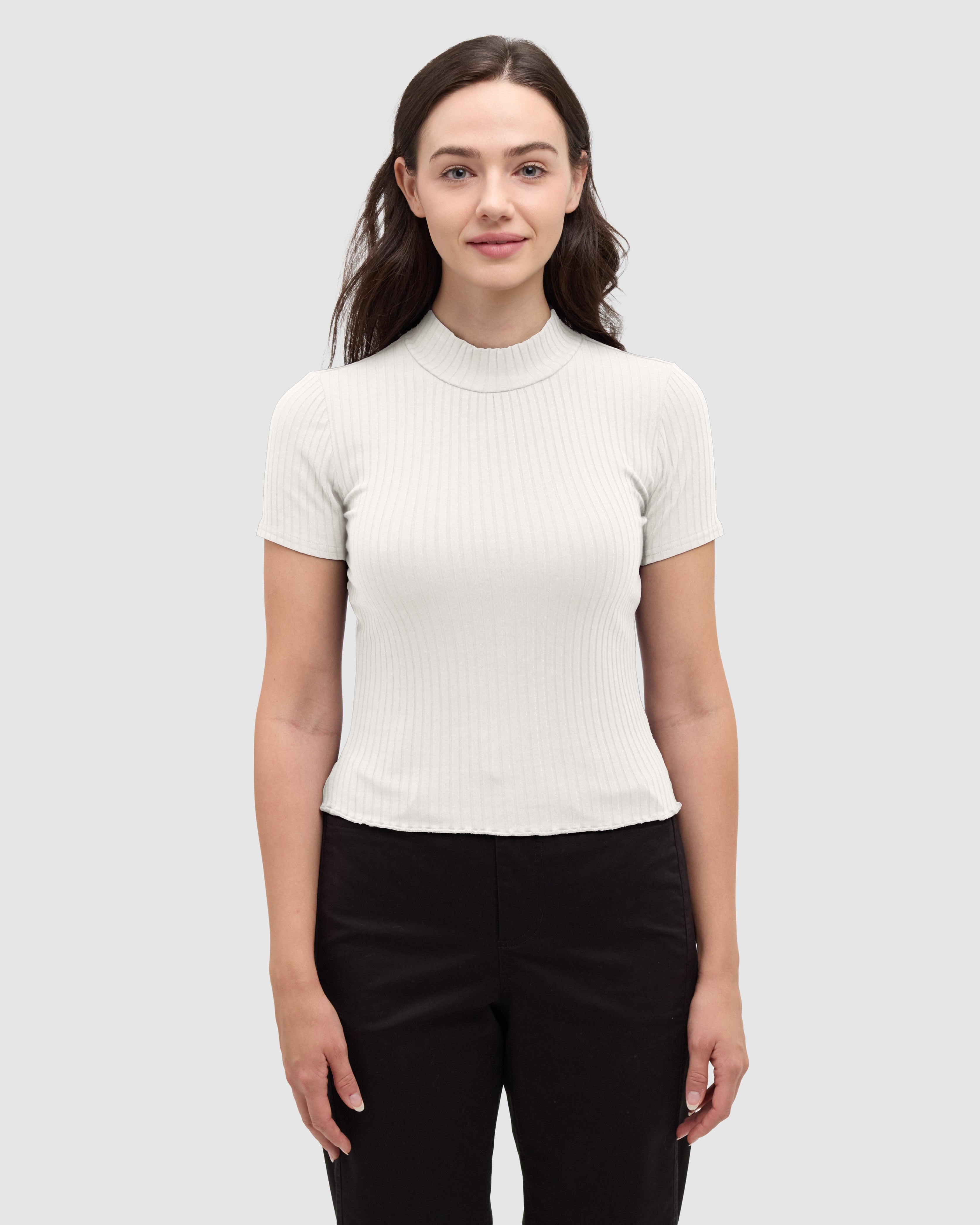 Tentree Women's Whitney Mockneck - Cotton White