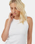 Tentree Women's Rib High Neck Tank - White