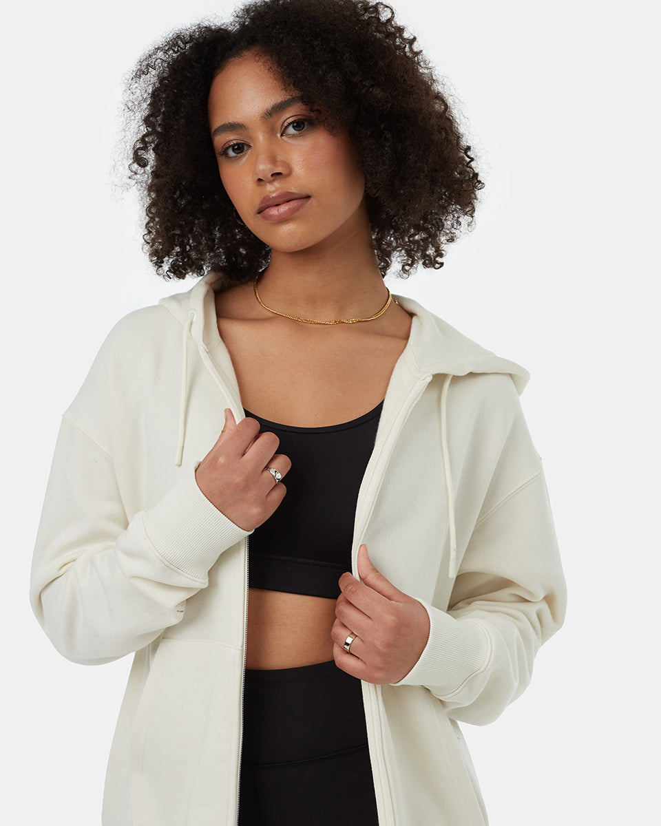 Tentree Women's TreeFleece Oversized Zip Hoodie - Undyed