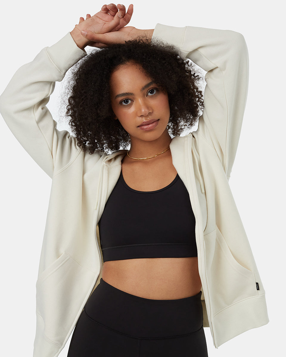 Tentree Women's TreeFleece Oversized Zip Hoodie - Undyed