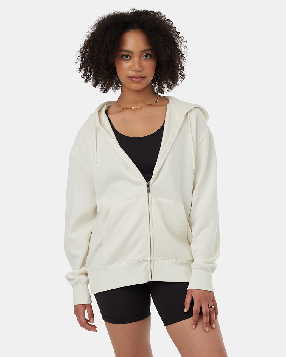 Tentree Women's TreeFleece Oversized Zip Hoodie - Undyed