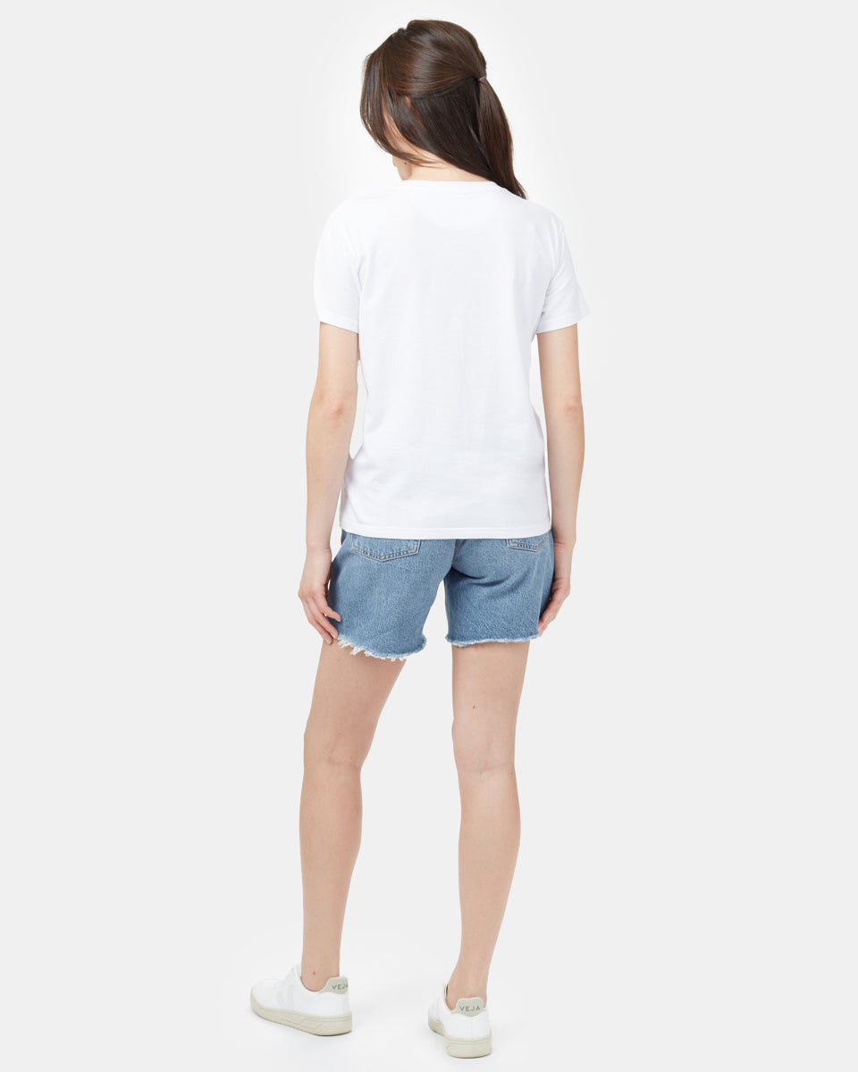 Tentree Floral Logo T-Shirt - White