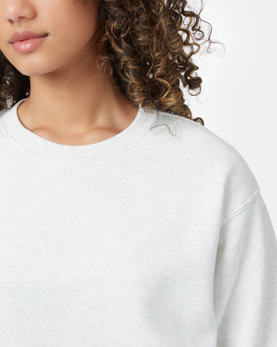 Tentree TreeFleece Crew - Elm White Heather