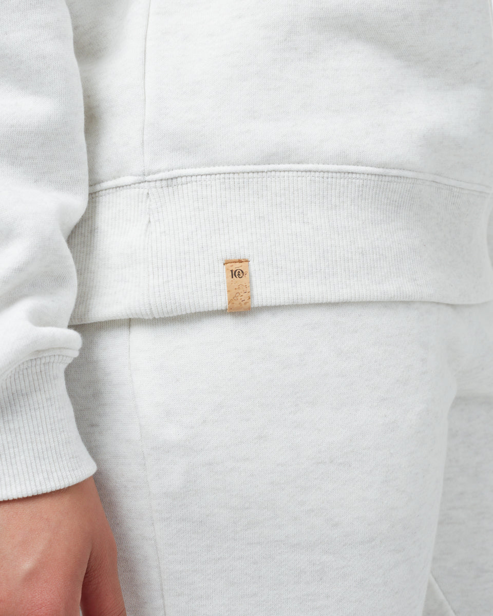Tentree TreeFleece Crew - Elm White Heather