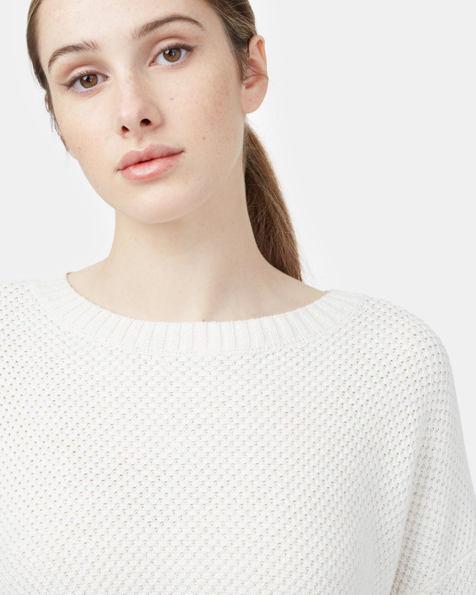 Tentree Women's Highline Drop Shoulder Sweater - Oatmeal Heather