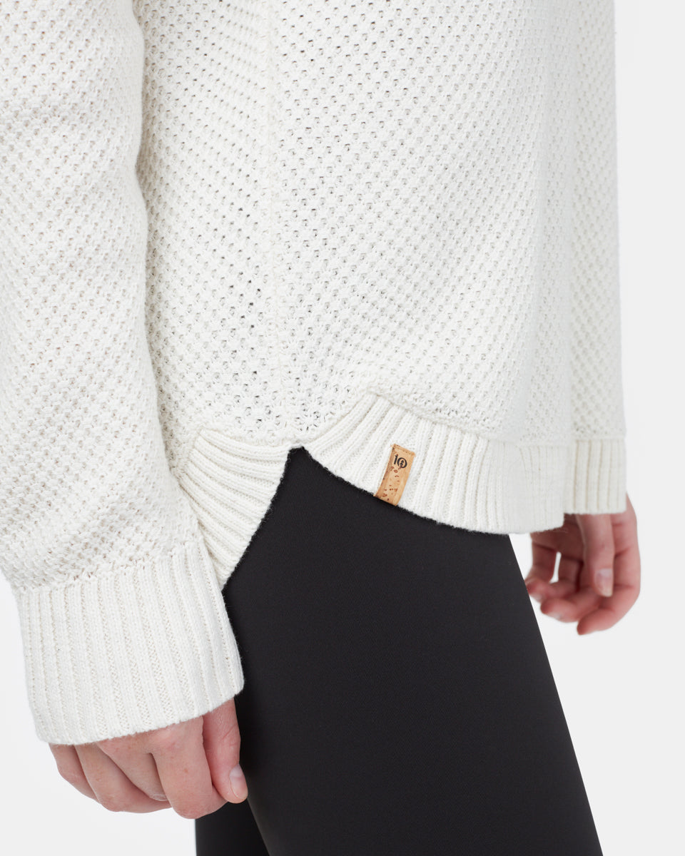 Tentree Women's Highline Drop Shoulder Sweater - Oatmeal Heather