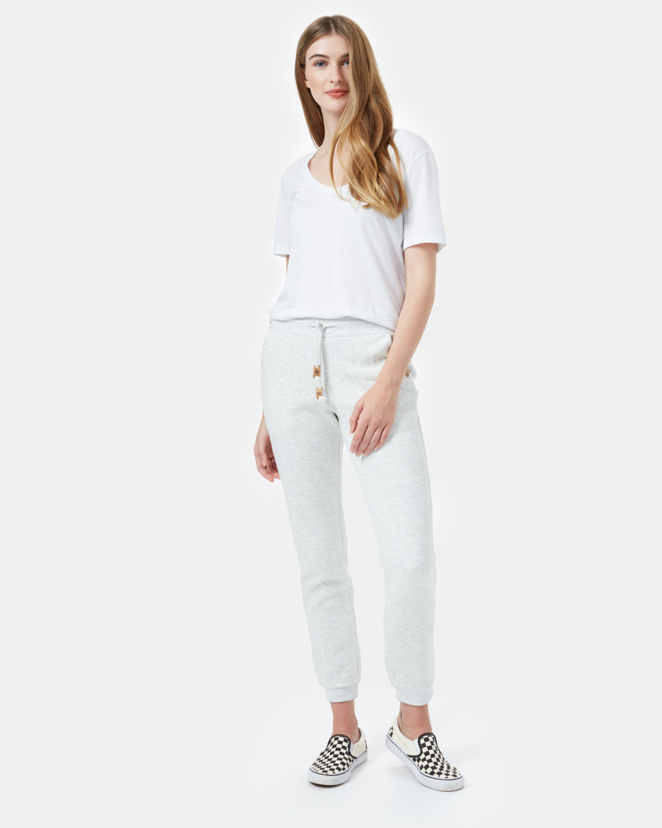 Tentree Bamone Sweatpant - Cloud White Heather
