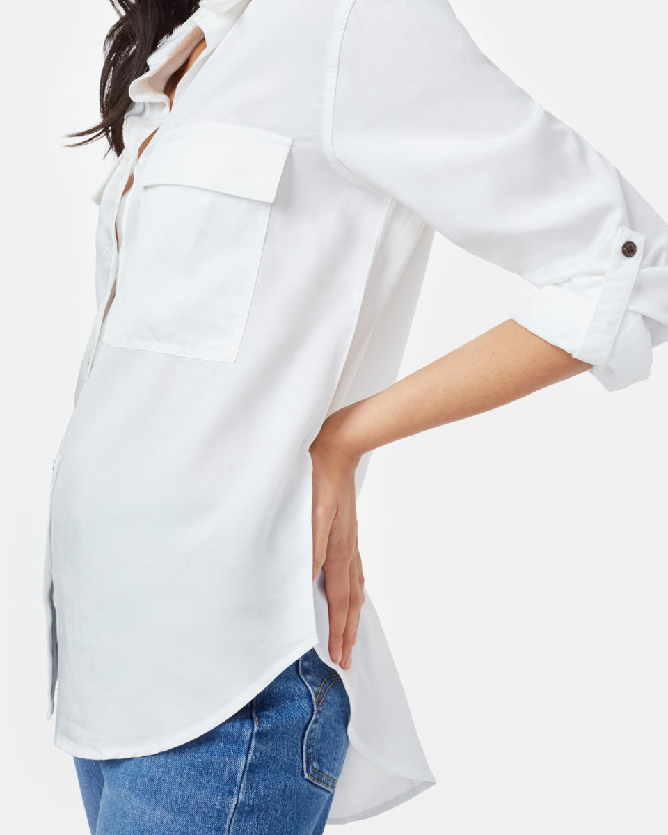 Tentree Tencel Everyday Blouse - White