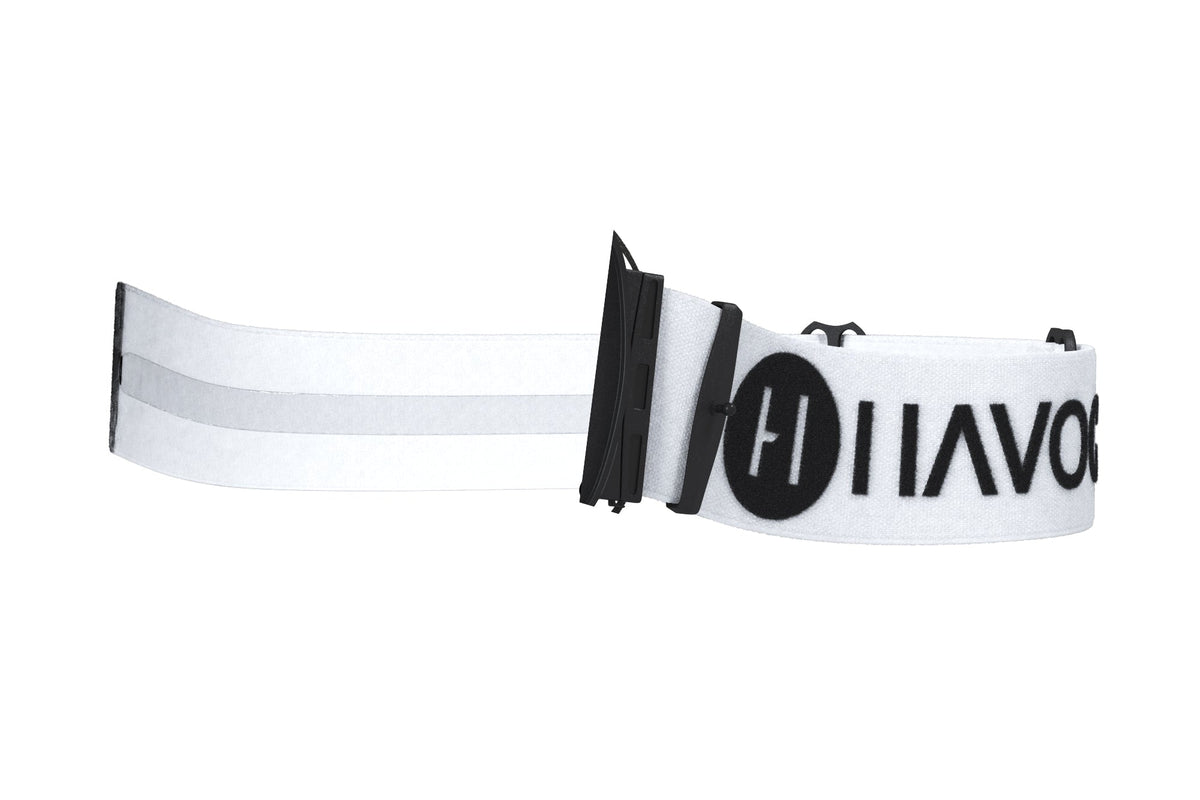 Havoc White Goggle Strap — Helios & Infinity — product view 1