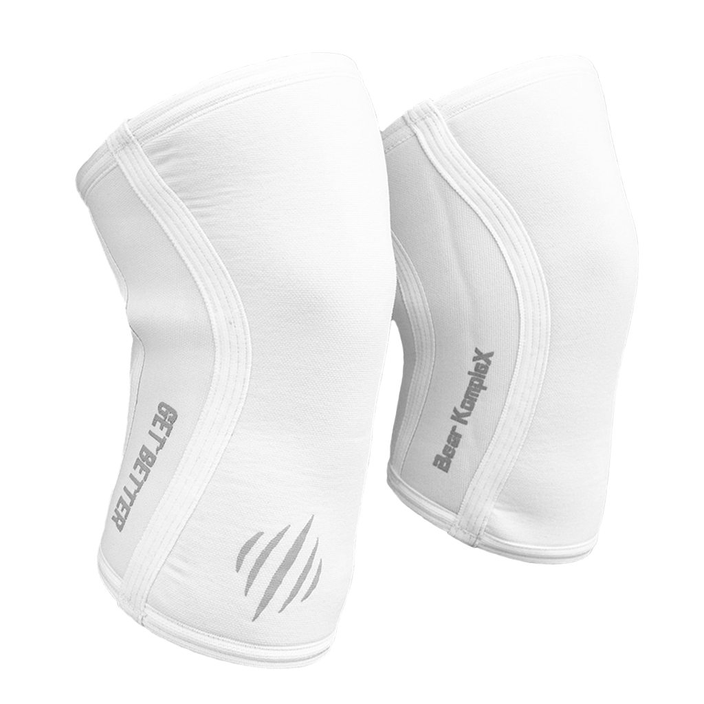 Bear KompleX Knee Sleeves- White by Bear KompleX