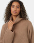 Tentree Women's Highline Wide Neck Turtleneck - Pine Bark