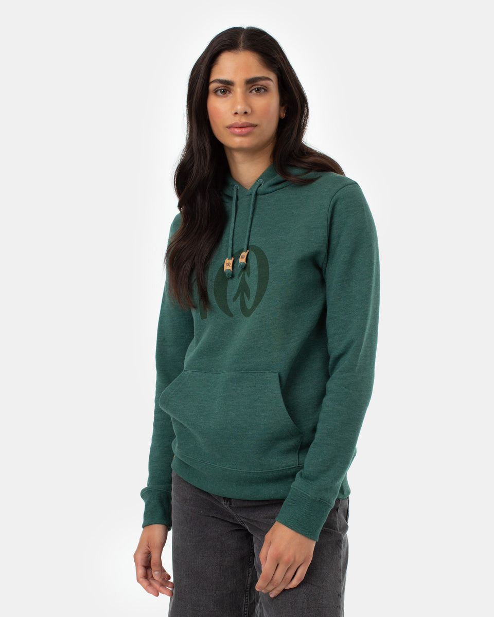 Tentree Women's Ten Hoodie - Hunter Green Heather