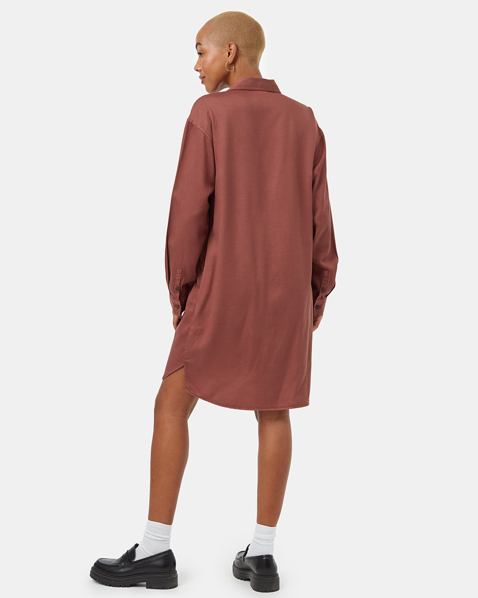 Tentree Women's Oversized Shirt Dress - Mesa Red