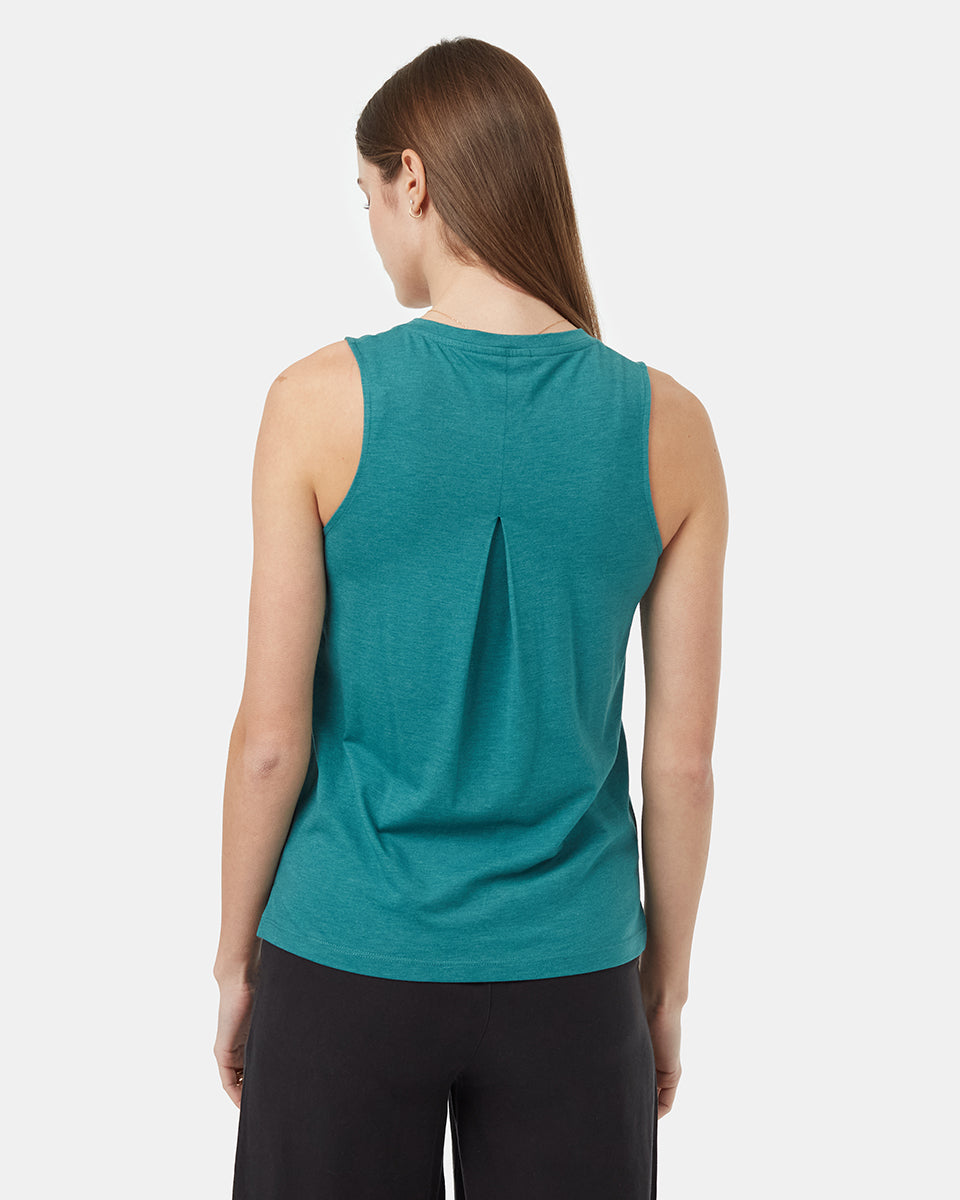 Tentree Women's TreeBlend V-Neck Tank - North Sea