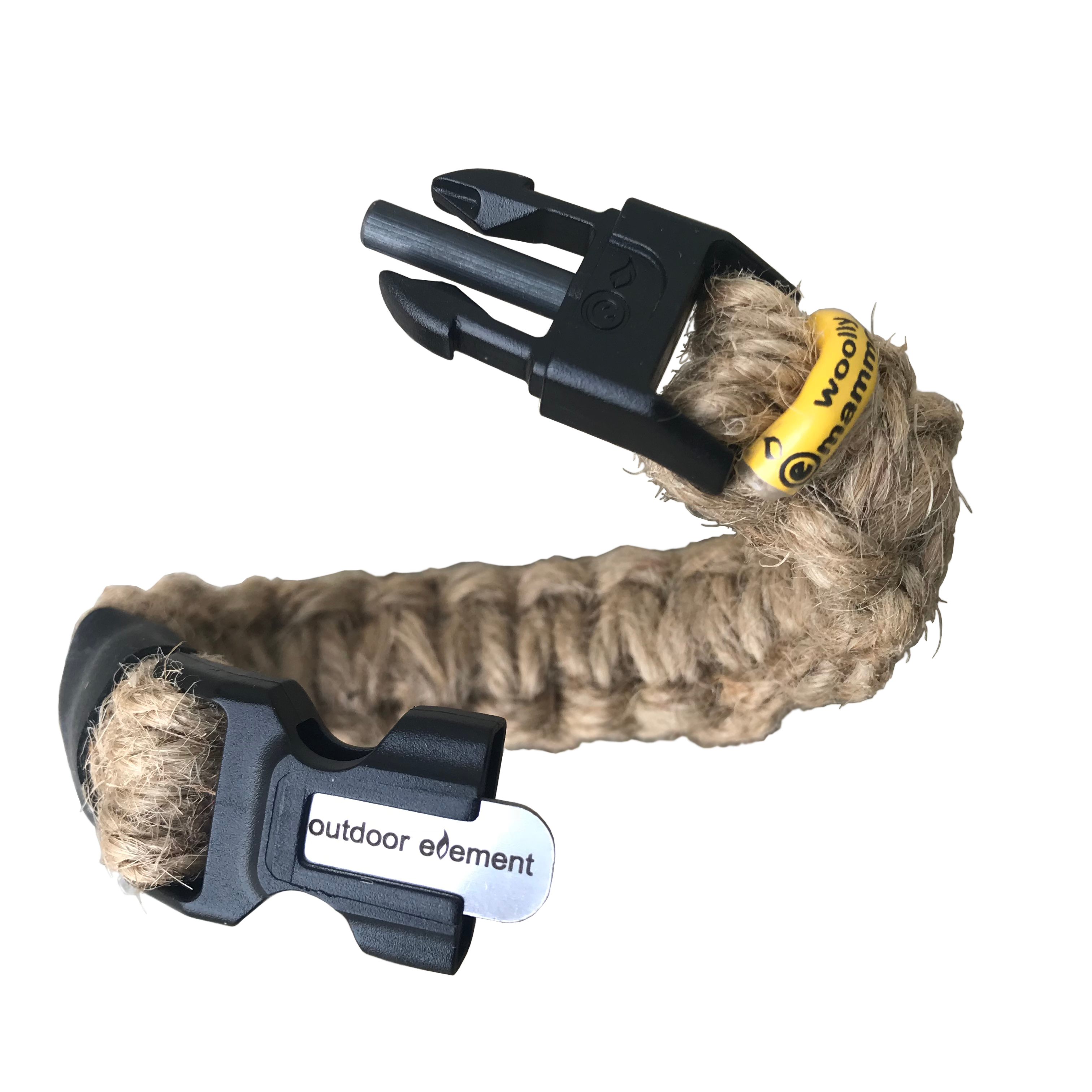 Outdoor Element Woolly Mammoth Survival Jute Bracelet