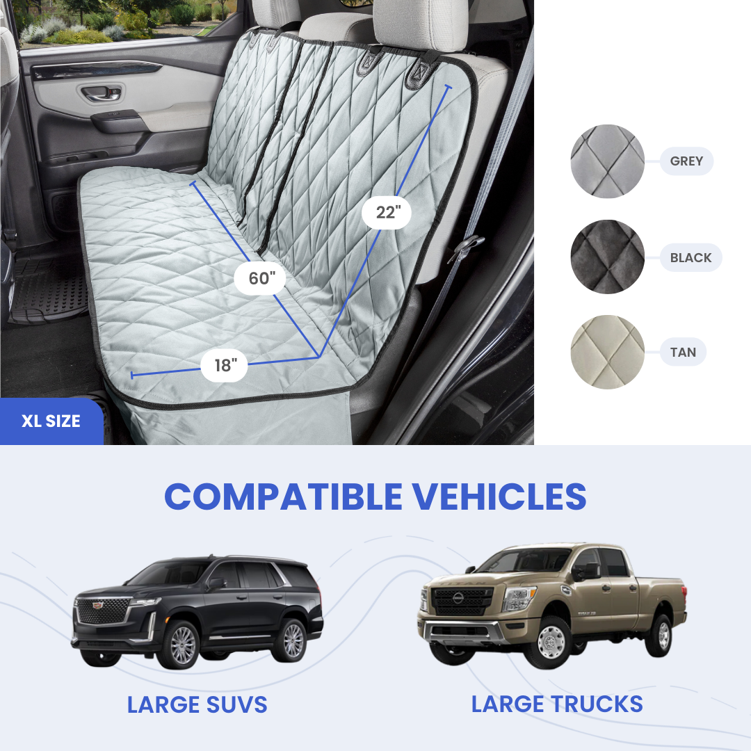 4Knines Rear Seat Cover for Fold Down Seats - No Hammock - XL