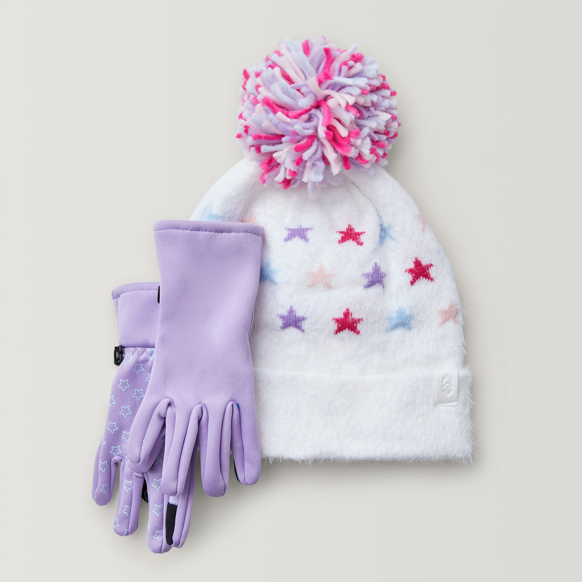 Free Country Girls' Star Beanie & Glove Set