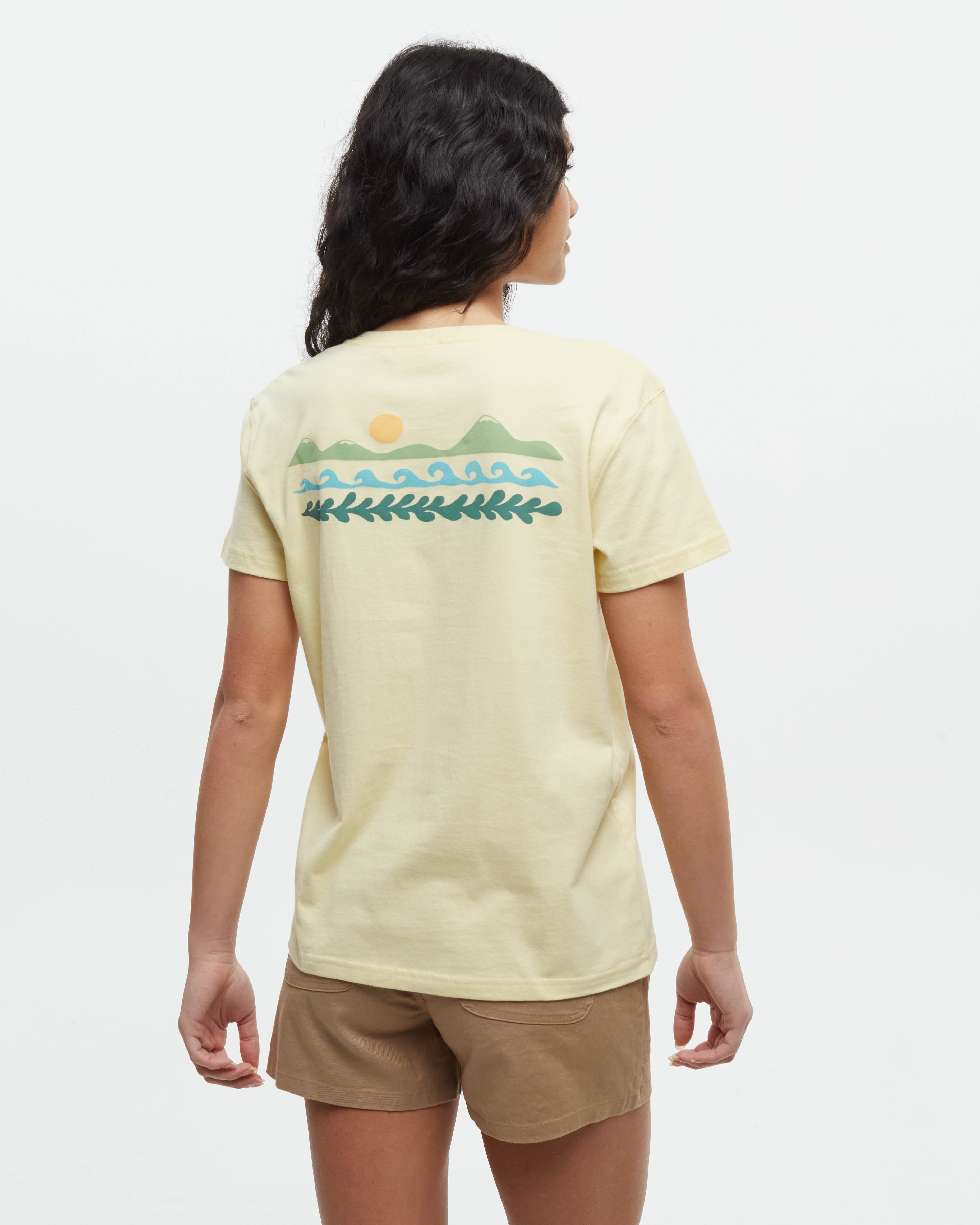 Tentree Women's Seaforestation T-Shirt - Sunray Sea Blue