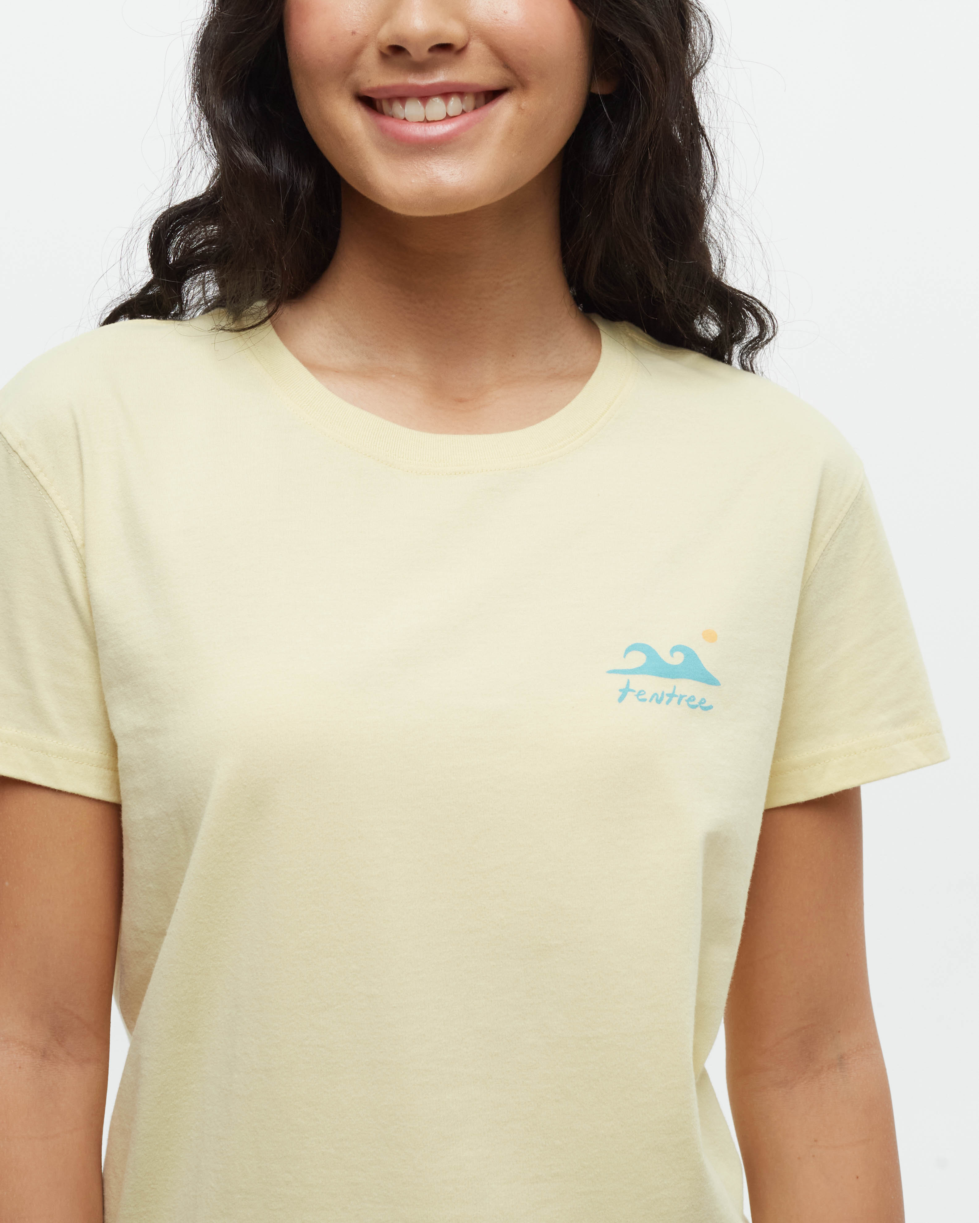 Tentree Women's Seaforestation T-Shirt - Sunray Sea Blue