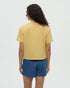 Tentree Women's Floral Crop T-Shirt - Dusk Yellow Meteorite Black