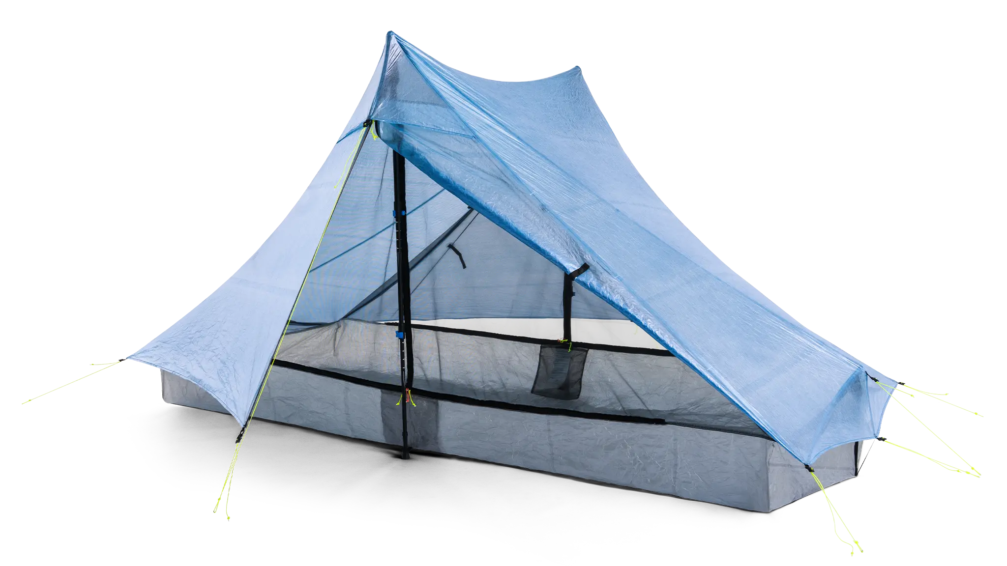 Zpacks DupleXL Pro tent in Blue with Lite Floor, front view