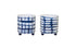 Melrose International Tie-Dye Design Footed Planter 2-Piece Set — Blue/White / 2 pieces / 4.25 x 4.25 x 4.5 inches each