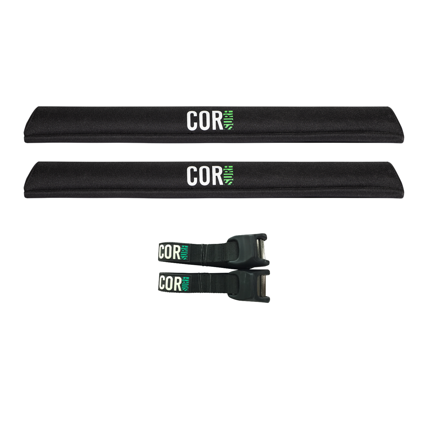 COR Surf Aero Roof Rack Pad with 10' Scratch-Resistant Tie Downs(Wide Aero Bars)