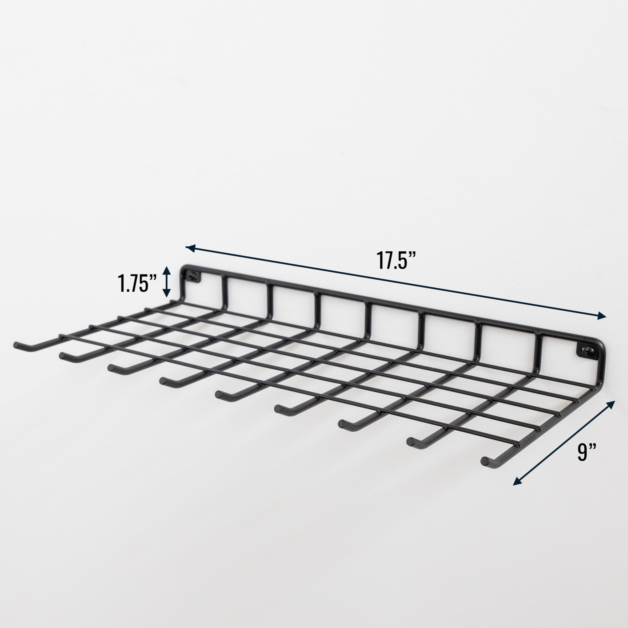 Afton Garden Tool Shelf With Hooks | Holds 40 lbs - product view 4