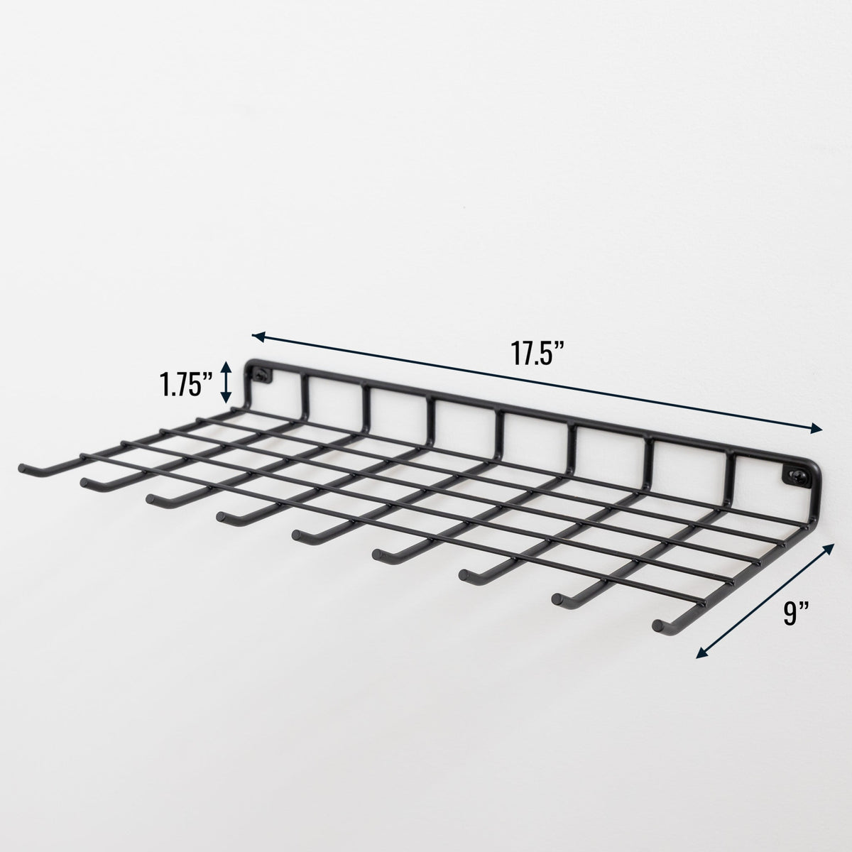 Afton Garden Tool Shelf With Hooks | Holds 40 lbs - product view 4