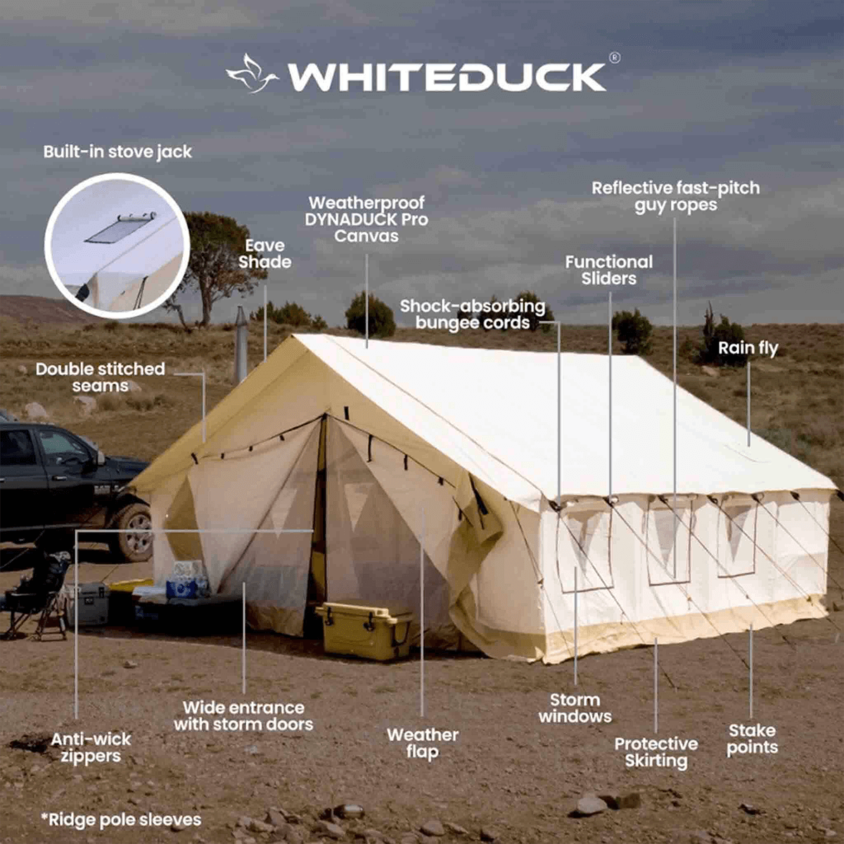 White Duck 16'x20' Alpha Pro Wall Tent