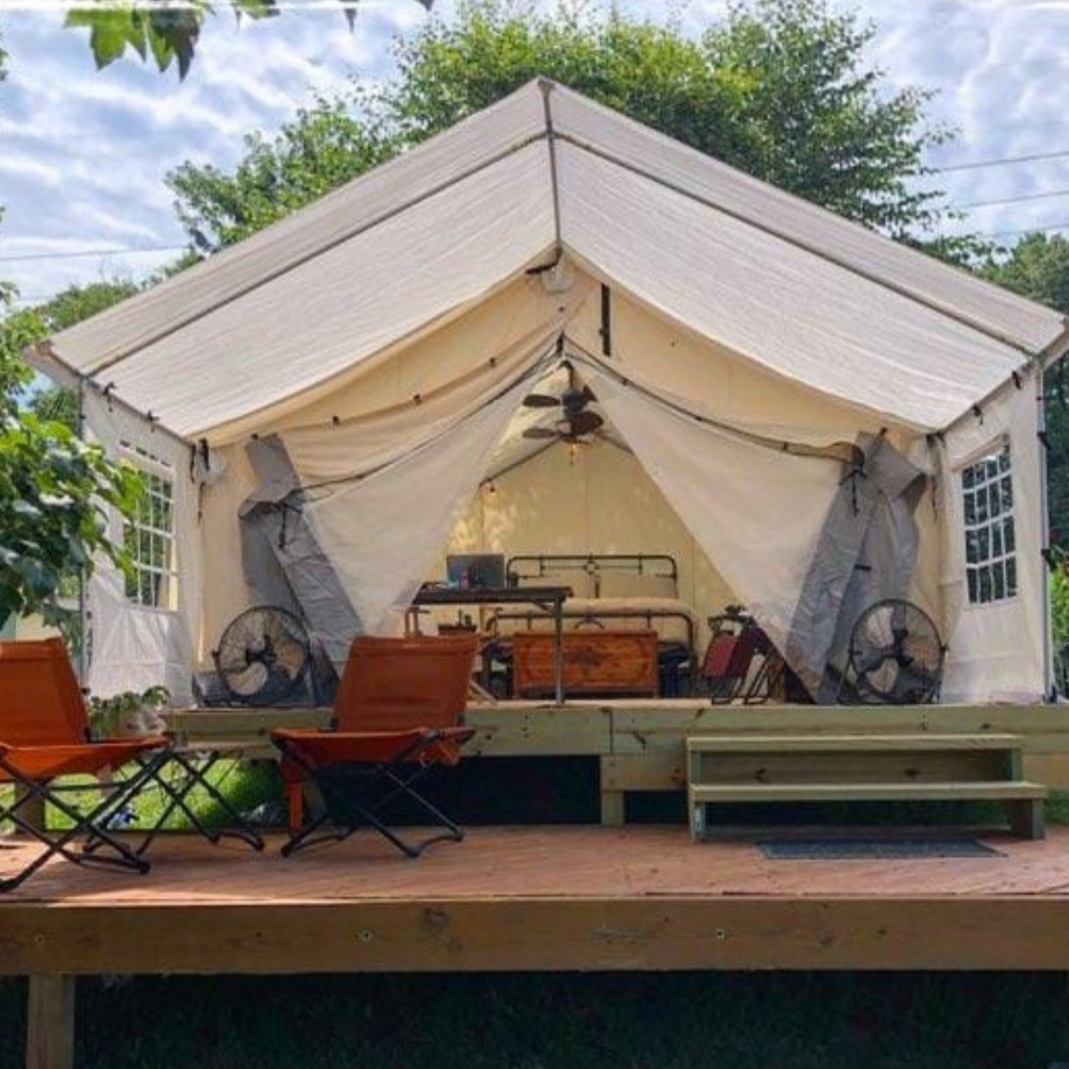 White Duck 14'x16' Porch - Canvas Wall Tent
