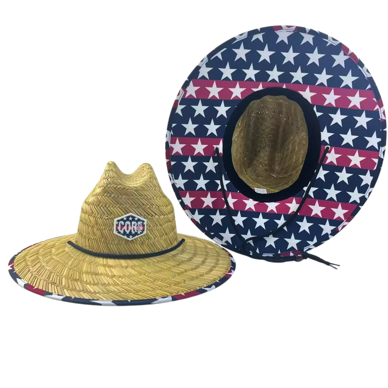 COR Surf Kids Straw Hat for Boys and Girls - Patriotic — view 2
