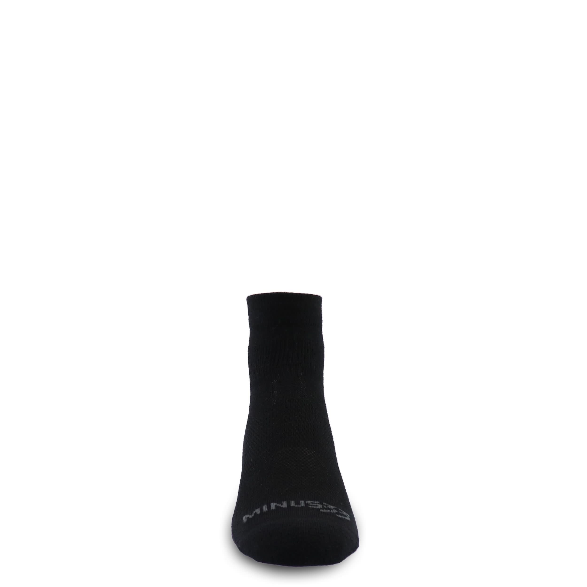 ankle performance wool running socks, toe-facing front view