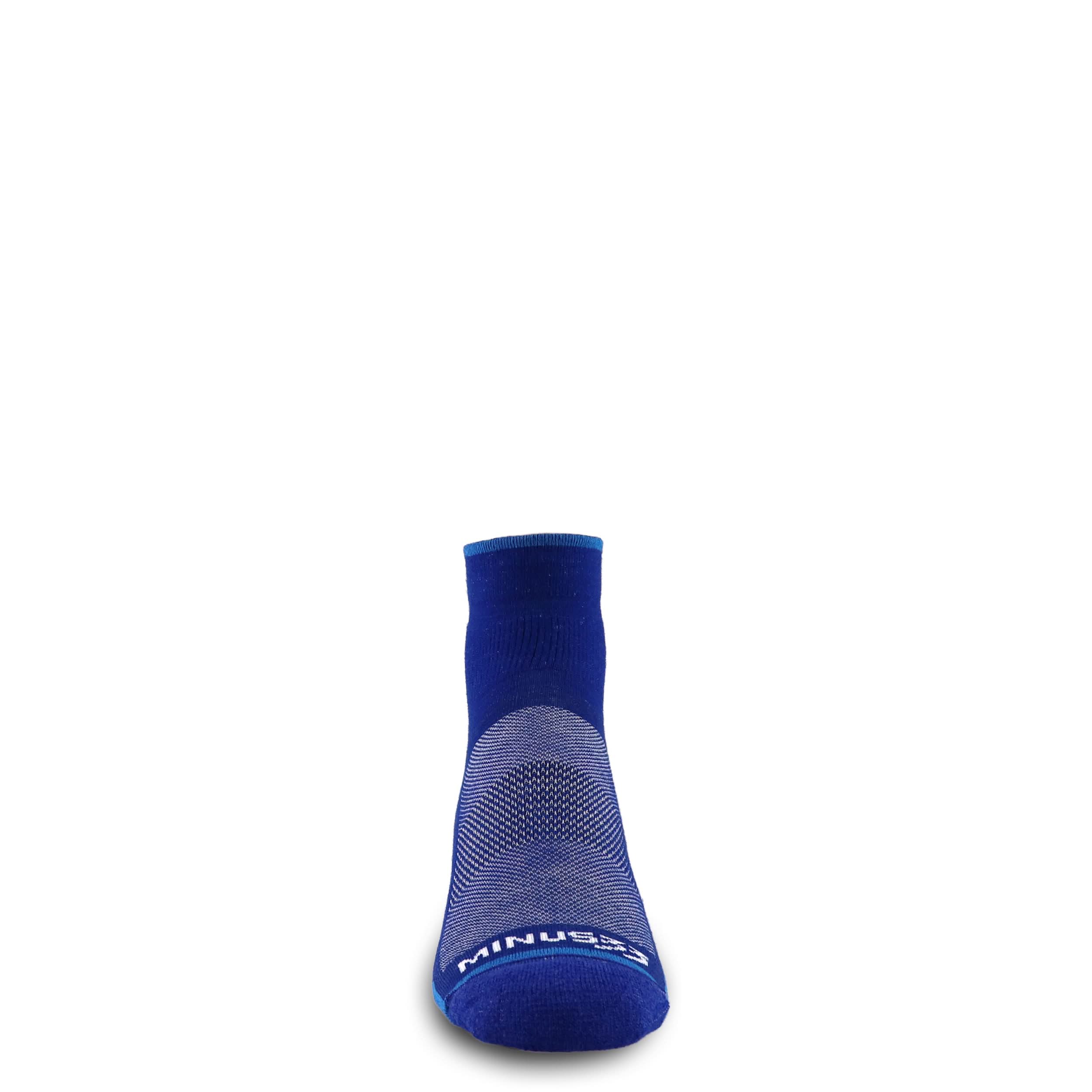 ankle performance wool running socks, toe-facing front view