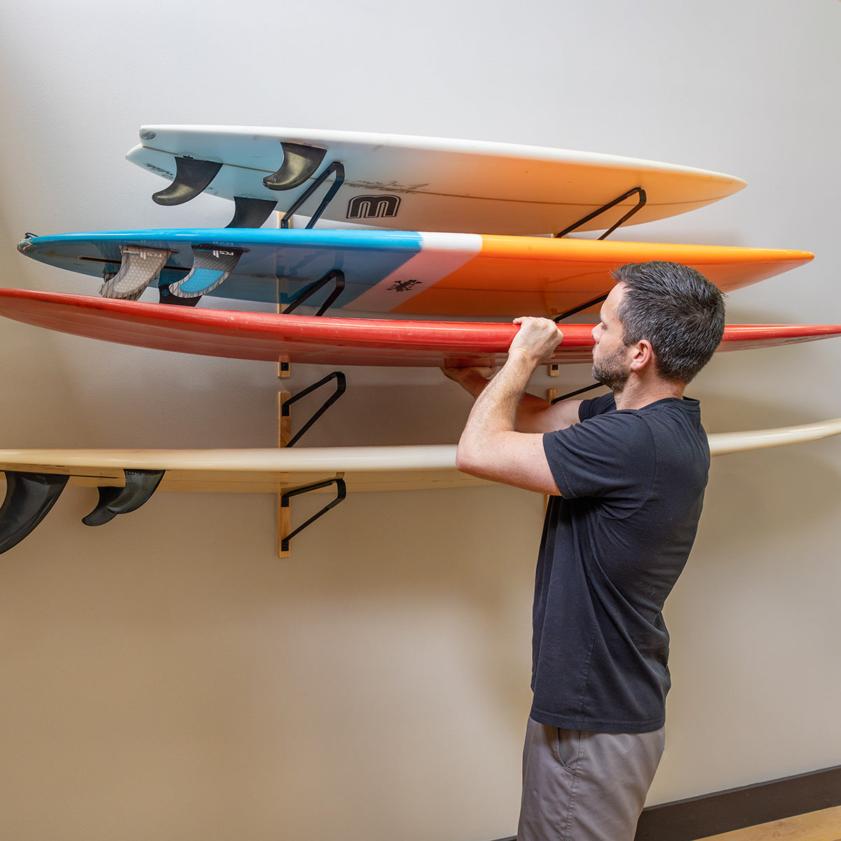 Avon Surfboard Wall Mounted Rack | 4 Levels - product view 4