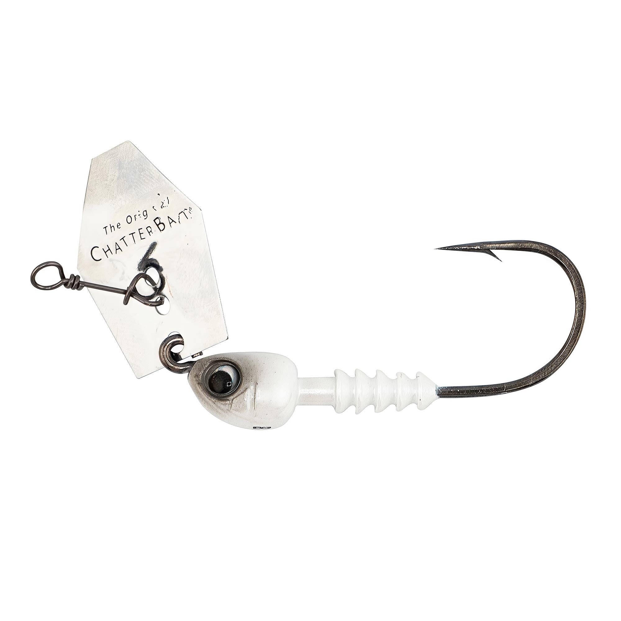 Z-Man BareBoneZ ChatterBait CBN14-01 White with Silver Blade