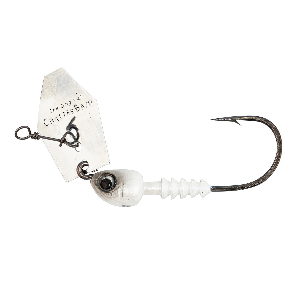 Z-Man BareBoneZ ChatterBait CBN14-01 White with Silver Blade